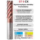 Frez trochoidalny fi 10 R1 ST 6 CX z łamaczem wióra